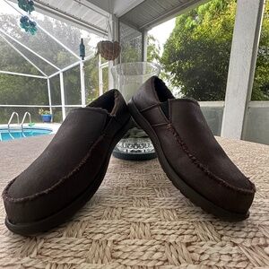 Crocs Santa Cruz Slip On Loafers Faux Fur Lined Expresso Men’s 9M